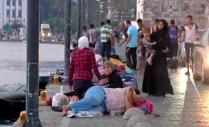 פליטים ברחובות יוון (צילום: חדשות 2)