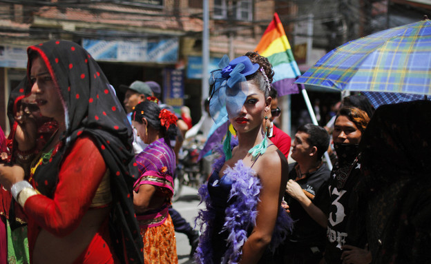 מצעד גאווה בנפאל (צילום: ap)