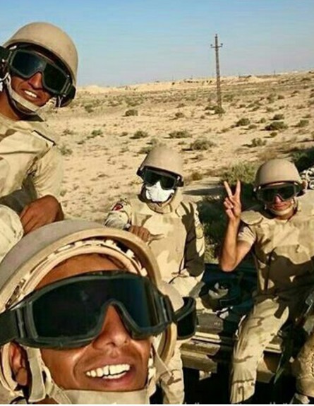 חיילים מצרים בצפון סיני (צילום: twitter)