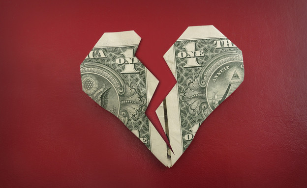 דולר קרוע בצורת לב (אילוסטרציה: thinkstock)
