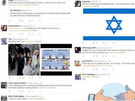 ציוצים העושים שימוש ב#JewishLivesMatter (צילום: צילום מסך)
