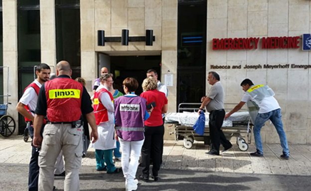 הפצועים בבית החולים הדסה (צילום: חדשות 2)