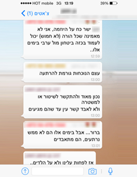 קבוצת ווטסאפ של גן ילדים