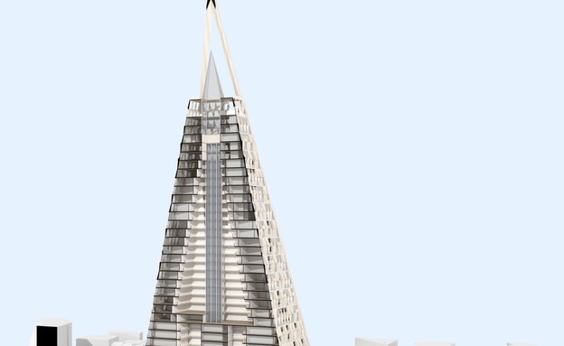 פרויקט  הפירמידה בירושלים. דניאל ליבסקינד אדריכלים ויגאל לוי  (צילום: צילומי הדמיה)