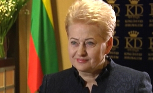 נשיאת ליטא: "נגד בידוד של ישראל" (צילום: חדשות 2)