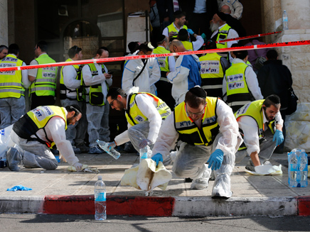 פיגוע בבית כנסת בשכונת הר נוף בירושלים (צילום: רויטרס)