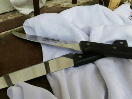 הסכינים שנמצאו (צילום: הצלה יו