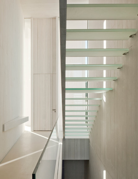 בית בספרד 14, מדרגות הזכוכית מחדירות אור אל הקומה התחתונה (צילום: Mariela Apollonio, Ramón Esteve.jpg)