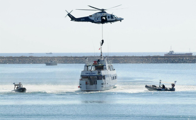 החיפושים אחר הנעדרים בים התיכון (צילום: cyprus navy)