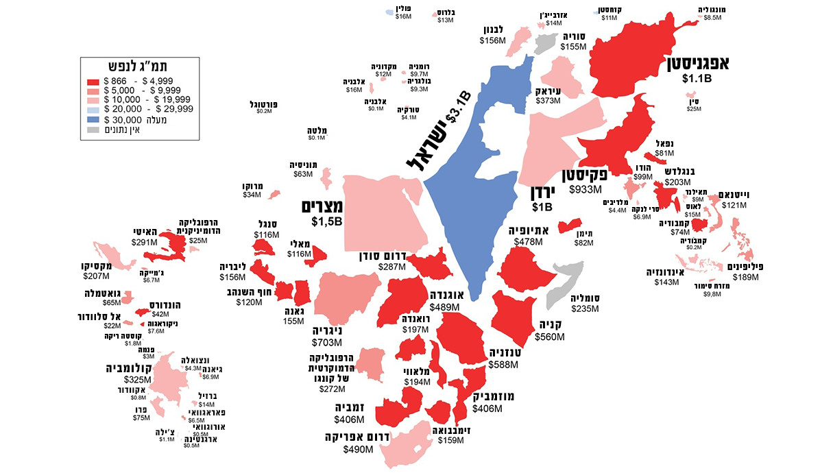 מפת סיוע החוץ של ארצות הברית ב-2014