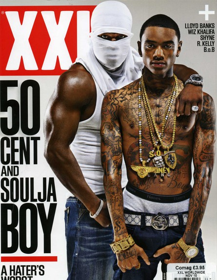 50 סנט על שער המגזין (צילום: XXL magazine)