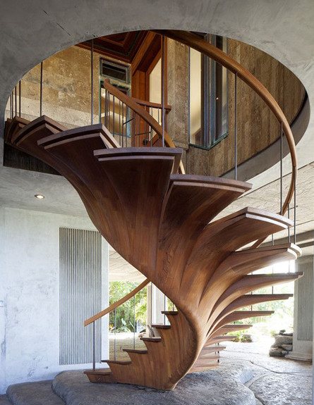מדרגות מיוחדות 02, מדרגות עץ, צילום architecturendesign