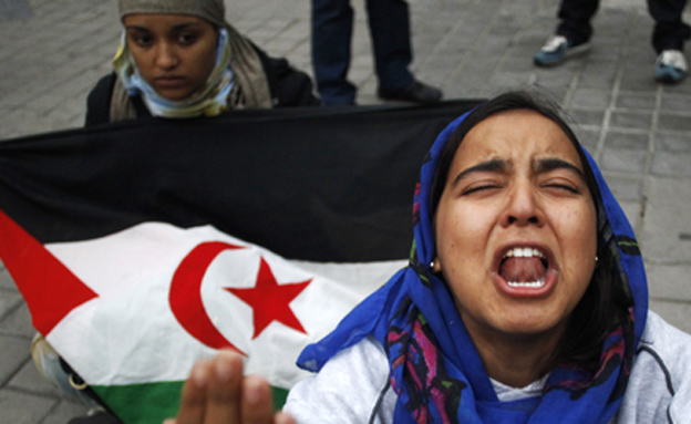 הפגנה נגד הכיבוש המרוקאי במערב הסהרה (צילום: רויטרס)