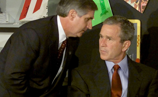 בוש מקבל את הבשורה 11/9 (צילום: רויטרס)