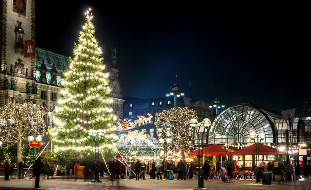 שוק חג מולד Rathausmarkt, המבורג, גרמניה (צילום: אימג'בנק / Thinkstock)