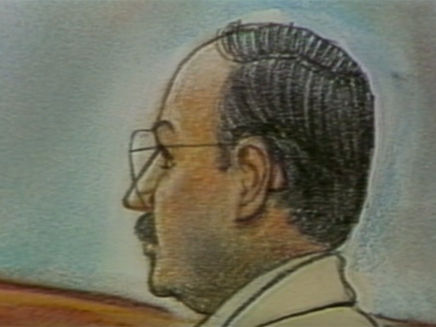 משפטו של פולארד באיורים (צילום: CNN)