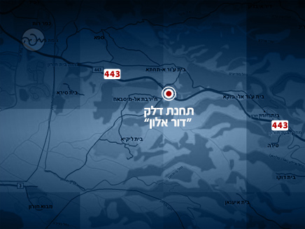 מפת פיגוע בדור אלון כביש 443 (צילום: מפה)