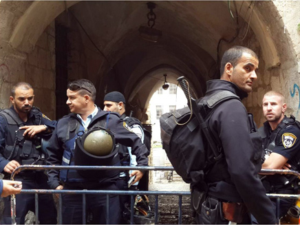 אבטחה תוגברה בעיר העתיקה בירושלים (צילום: TPS - סוכנות הידיעות תצפית)