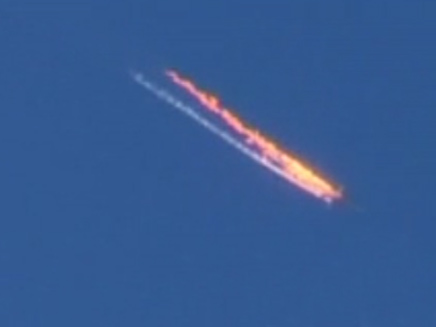 המטוס שהופל, אתמול (צילום: Haber turk)