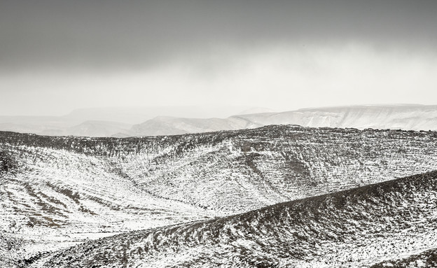 שלג בהר רמון (צילום: עידן הוכמן, mako חופש)