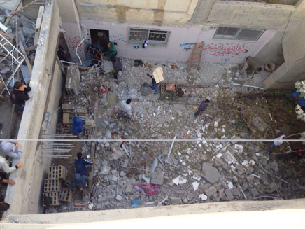 פיצוץ ביתו של המחבל בשועפאט (צילום: שלמה מור)