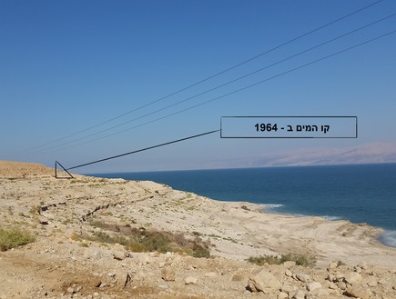 קו המים - ים המלח  (צילום: רותם קפלינסקי, mako חופש)