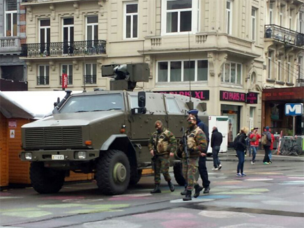 כוחות הביטחון בבלגיה בחודש שעבר (צילום: אביגיל גוטליב)