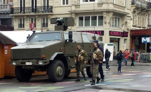 כוחות הביטחון בבלגיה בחודש שעבר (צילום: אביגיל גוטליב)