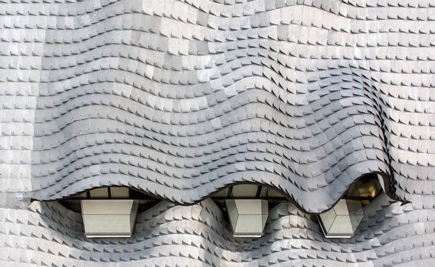 בית על צוק, גג מקומט (צילום: GilBartolome Architecture)