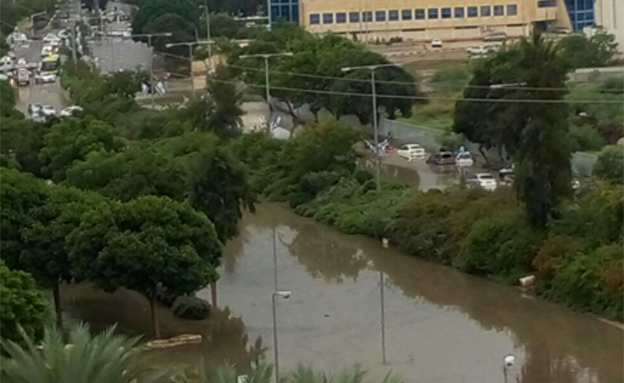 "כל אשקלון מוצפת" (צילום: כפיר חיים)