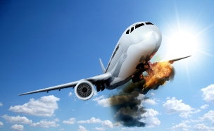 מנוע של מטוס מתפוצץ (צילום: אימג'בנק / Thinkstock)