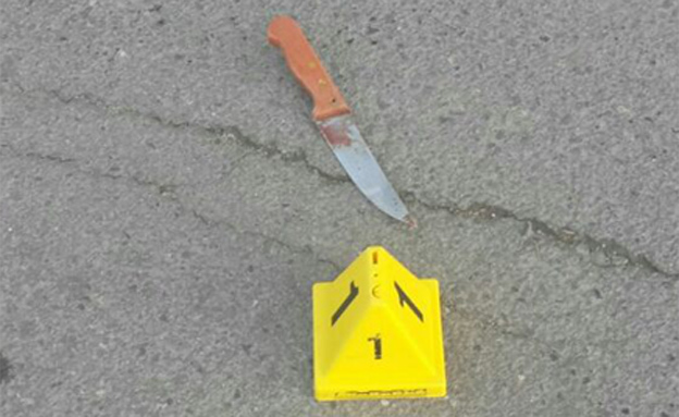 הסכין שבאמצעותה דקר המחבל (צילום: חטיבת דובר המשטרה)