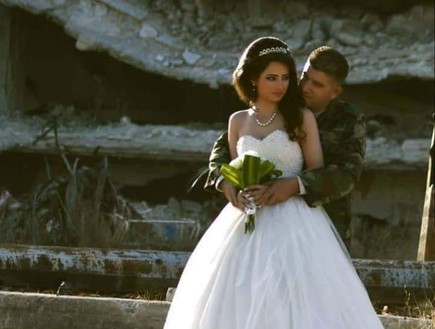 צילומי החתונה בעיר חומס, סוריה (צילום: Jafar Meray)