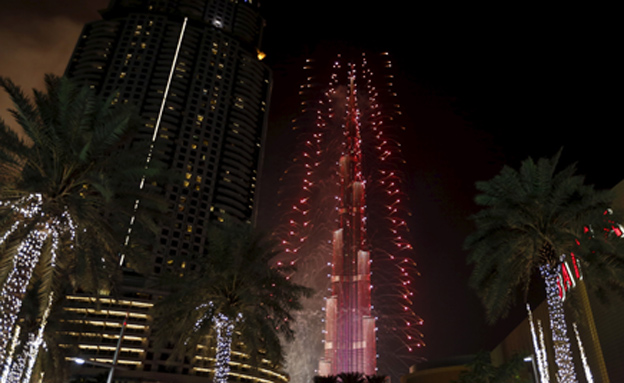 חגיגות השנה החדשה בדובאי, הערב (צילום: רויטרס)