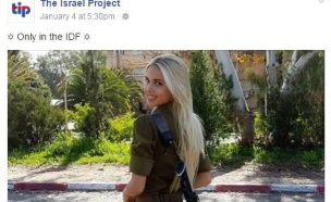 דוגמנית במדים (צילום: מתוך הפייסבוק של The Israel Project)