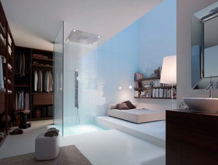 מקלחת ליד המיטה (צילום: מתוך giesendesign)