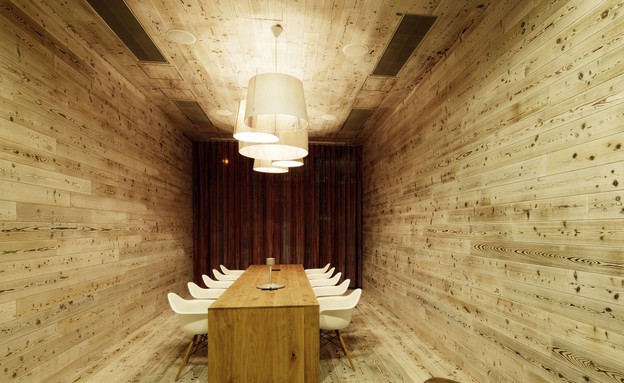 חדר אוכל מעץ (צילום: מתוך innocad)