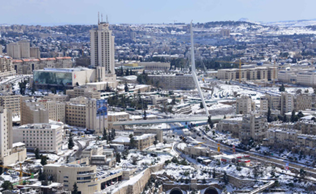 ירושלים שוב תיצבע בלבן? (צילום: היחידה האווירית חטיבת דובר המשטרה)