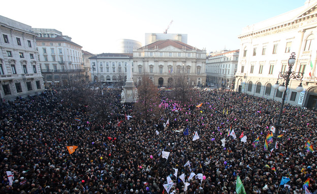 הפגנות באיטליה (צילום: Sakchai Lalit | AP)
