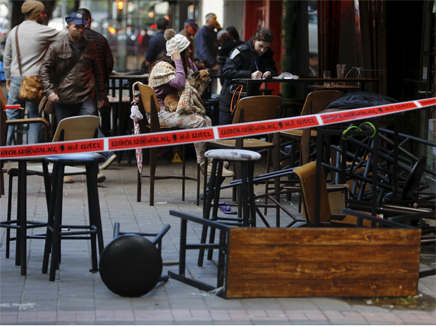 זירת פיגוע הירי ברחוב דיזנגוף (צילום: רויטרס)
