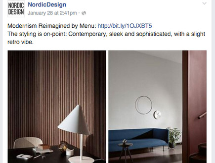 פייסבוק להשראה, טעימות של עיצוב נורדי (צילום: מתוך nordic design. צילום מסך)