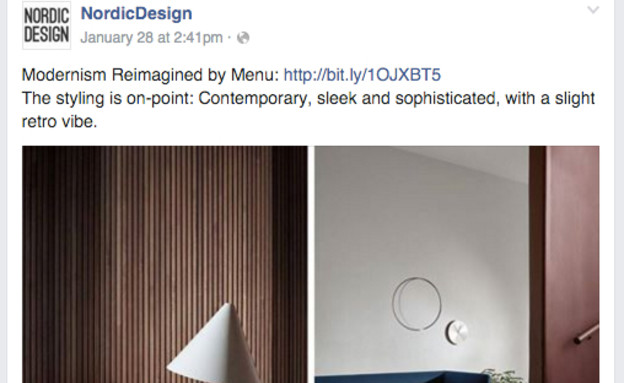 פייסבוק להשראה, טעימות של עיצוב נורדי (צילום: מתוך nordic design. צילום מסך)