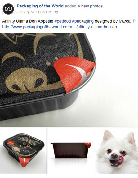 פייסבוק להשראה, מארז אוכל לכלב באריזות העולם  (צילום: צילום מסך)