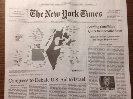 העותק המפוברק של הניו יורק טיימס (צילום: חדשות 2)