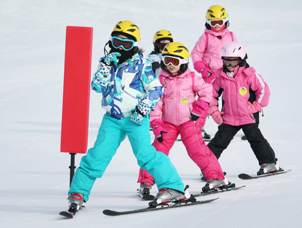 ילדים עושים סקי (צילום: Vladislav Gajic, Shutterstock)