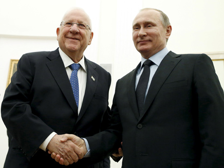 פוטין וריבלין נפגשו במוסקבה (צילום: רויטרס, החדשות12)