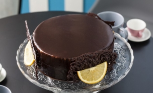 עוגת שוקולד - קרם ברולה חבוי (צילום: אפיק גבאי, בייק אוף ישראל)