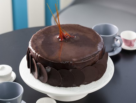 עוגת שוקולד - מוס, בראוניז וקרם ברולה (צילום: אפיק גבאי, בייק אוף ישראל)