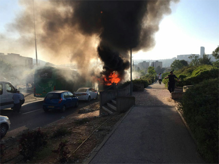 הרגעים לאחר הפיצוץ (צילום: עד ראיה)