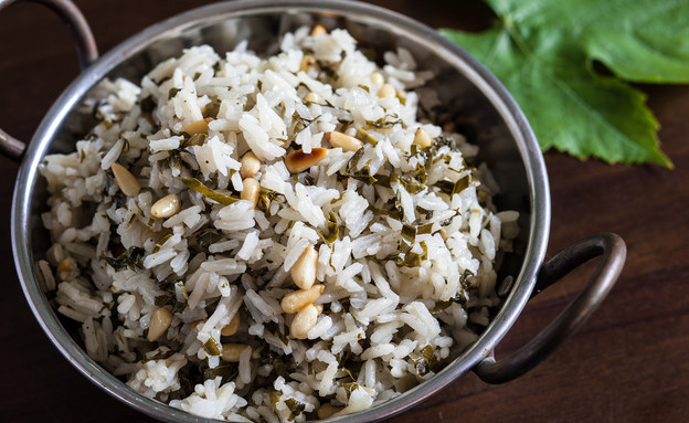 אורז עם עלי גפן (צילום: אסף רונן, אוכל טוב)